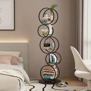 Étagère à livres créative en métal forgé, style crème, 5 niveaux, sans dossier, sur pied, pour <span class=keywords><strong>salon</strong></span> et <span class=keywords><strong>rangement</strong></span> domestique - Product Image 5