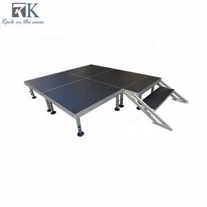 4x4ft and 4x8ft Stage Podium Aluminum <b>Frame</b> Adjustable Heavy Loading Portable Stage Mobile Event Concert - Product Image 1