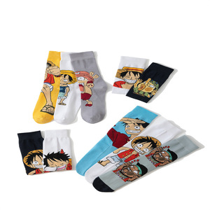 Chaussettes mi-mollet colorées à motifs originaux, style streetwear tendance, chaussettes en coton peigné pour hommes, chaussettes mi-mollet 2025 - Product Image 5