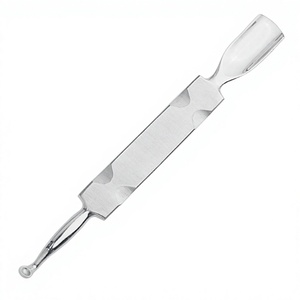 6flowers Dual-End Stainless Steel Nail Pusher <b>Tool</b> for Manicure Reusable <b>Cuticle</b> Pusher Double Head Design - Product Image 2