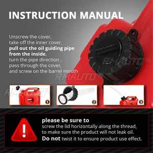 Bidon de carburant portable 5L en plastique pour essence, réservoir de rechange pour voiture, kart, VTT, UTV, moto - Product Image 3