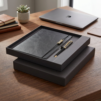 Ensemble de stylos à encre bleue de luxe avec bloc-notes A5 format Legato, coffret cadeau modèle 107925-2