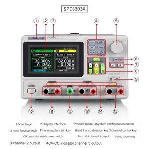 Alimentation électrique programmable régulée linéairement Siglent SPD3303X/SPD3303X-E pour usage en laboratoire avec matériaux recyclables - Product Image 2