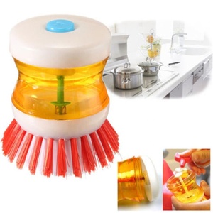 QY New Home Kitchen <strong>Washing</strong> Utensils Pot Dish <strong>Brush</strong> With <strong>Washing</strong> <strong>up</strong> Liquid Soap Dispenser Wash Pot <strong>Brush</strong> Kitchen Accessories - Product Image 1