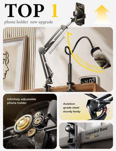 Soporte de Teléfono LISEN Nuevo y Estable para Cama, Soporte de Brazo Largo con Abrazadera Flexible de 360° para Escritorio, Mesa, Cocina, Oficina, Cama y Hogar - Product Image 3