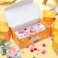 Boîtes d'emballage OEM pour argent et cadeaux, imprimées en couleur, pour fête d'anniversaire surprise, avec boîte d'expédition et sac à poignée