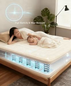 Atmungsaktive und Wirbelsäulen-Schützende Faser-Matratze, Ergonomisch Gestaltet zur Linderung von Rückenschmerzen und Ermüdung Faltbare Matratze - Product Image 2