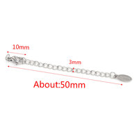 5cm en acier inoxydable Extension étendue queue chaîne homard fermoirs connecteur bijoux à bricoler soi-même faisant des résultats Bracelet collier