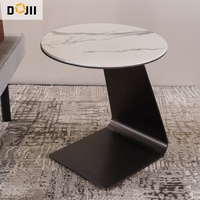 Décoration de la maison, table d'appoint en acier inoxydable brossé de luxe, pour le salon