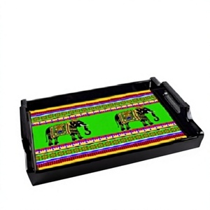 Amazing Multifunctional Handmade Deluxe Wooden Serving Tray Polished Finish Engraved Logo Dishwasher Microwave Safe <b>Top</b> Sale for - Product Image 3