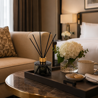 Diffuseurs de parfum de luxe en verre, ensemble de bouteilles, huiles aromatiques, emballage en gros, parfum pour chambre d'hôtel