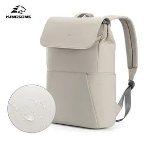 BSCI Factory Kingsons GRS <strong>Recycled</strong> Polyester Laptop Travel <strong>Backpack</strong> Anti Theft Back Pack Water Resistant College School Bag - Product Image 1