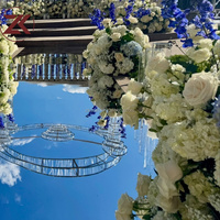 ZKAI Housse de table élégante ronde et carrée en miroir argenté, tapis miroir rond pour banquets et événements hôteliers
