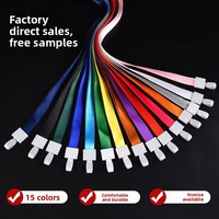 Lanyard Polyester Premium Model Bisnis Grosir Langsung dari Pabrik, All-In-One dengan Klip Snap untuk Kartu ID Karyawan