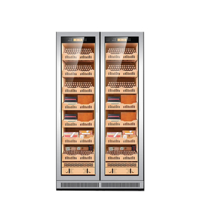 Armoire d'humidification électrique <span class=keywords><strong>Cgar</strong></span> à double porte à double zone de grande capacité avec cèdre espagnol - Product Image 4