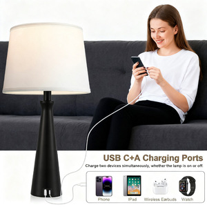 Modern Table <b>Lamp</b> Warm Light <b>Touch</b> Dimmable <b>Bedside</b> Desk <b>Lamp</b> For Bedroom Living Room Home Decor - Product Image 5