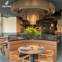 Solution clé en main de qualité commerciale, ensemble de mobilier de restaurant moderne avec table et chaises complètes