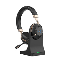 Nouveau casque sans fil pour centre d'appels avec base de charge et fonction ANC&ENC