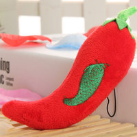 Porte-clés en peluche fruits colorés : banane, avocat, fraise, orange, ananas, pêche, poivron