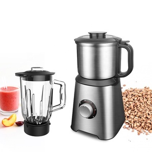 Blender à café en acier inoxydable, blender de table 2 en 1 avec pot en verre, blender de table - Product Image 2