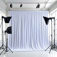 Voilage de plafond surdimensionné à poches froncées, en polyester résistant à l'eau 200x300, style européen, pour la décoration de grandes salles de mariage