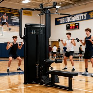 Entraîneur fonctionnel à plaques avec bras indépendants pour les <span class=keywords><strong>mouvements</strong></span> <span class=keywords><strong>de</strong></span> tirage latéral et <span class=keywords><strong>de</strong></span> rame unilatéraux - Product Image 2