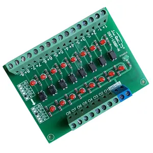 8-Channel OPTOCOUPLER การแยก BOARD โมดูลสัญญาณระดับการแปลงแรงดันไฟฟ้า BOARD NPN เอาท์พุท 24V 12V 5V 3.3V 1.8V