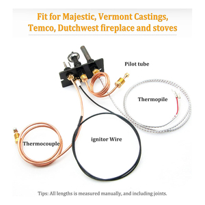 Conjunto de Piloto de <span class=keywords><strong>Cobre</strong></span> <span class=keywords><strong>para</strong></span> <span class=keywords><strong>Gas</strong></span> Propano (<span class=keywords><strong>LP</strong></span>) de Baja Presión <span class=keywords><strong>para</strong></span> Chimeneas y Insertos Astria, Piezas de Repuesto <span class=keywords><strong>para</strong></span> Piloto con Termopar - Product Image 3