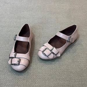 Nouvelle Collection 2026 – Escarpins Femme en Cuir Véritable Ambré à Talon Compensé, Bout Carré et Boucle Unique - Product Image 2