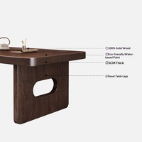 Nouvel ensemble de table et de chaises à thé en bois de style chinois, design moderne haut de gamme, multifonctionnel, adapté à la maison et au bureau
