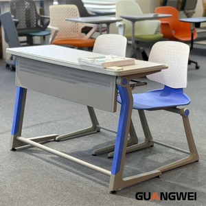 Guangwei University Classroom Furniture Set Unique Design Student Study Table Aluminum Alloy Single <strong>School</strong> <strong>Desk</strong> and Chair - Product Image 4