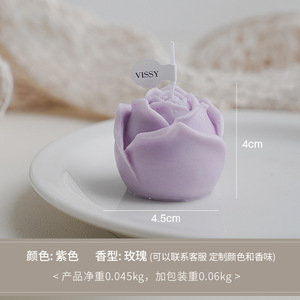 Vente en gros de bougies roses créatives <span class=keywords><strong>Photo</strong></span> DIY Cadeaux de la Saint-<span class=keywords><strong>Valentin</strong></span> Fleur de rose colorée Bougies parfumées Fleur - Product Image 4