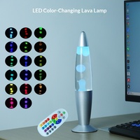 Lampe à cire LED télécommandée à changement de couleur, lampe à lave volcanique de 14 pouces, lumière décorative créative, lumière ambiante 220V