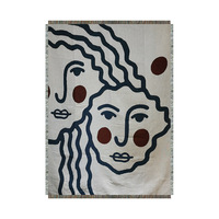 Ensemble de literie de la collection Premium Couverture à carreaux rayée personnalisée en coton biologique Design écologique pour la plage