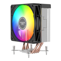 Lovingcool 120mm CPU Refroidisseur D'air 4 Caloducs Lumière Colorée Processeur Personnalisé Ventilateur De Refroidissement 3Pin AM4 AM5 LGA1700 Ventilateurs De Refroidissement