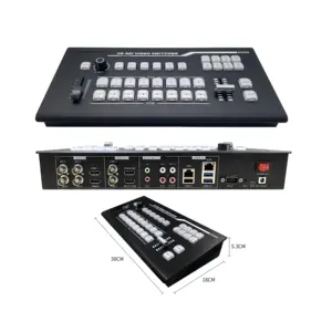 Digital data transfer playback 8 channel H DMI/SDI/USB3.0 audio video mixer switcher with chroma key encoding and decoding