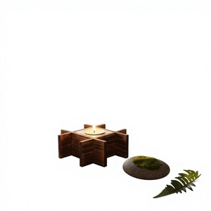 Rectangle Wooden Handmade <b>Christmas</b> <b>Tea</b> <b>Light</b> Candle Holder Durable Eco Friendly Home Decoration - Product Image 4