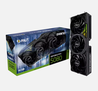 Kartu Grafis Baru Palit GeForce RTX 5080 GamingPro 16G GDDR7 RTX5080 GPU PCI Express Fan untuk Workstation.