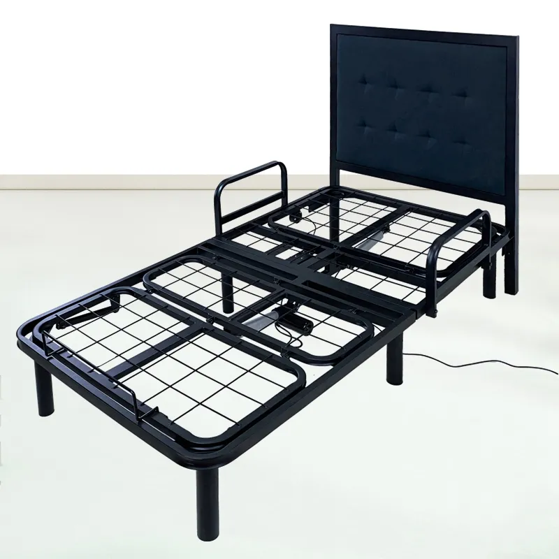 Großhandel Custom Metall Doppelbett mit Post Single Designs Doppel rahmen Metall elektrisch verstellbares Bett