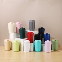 Tazas de Viaje Reutilizables de Acero Inoxidable con Diseño Personalizado, Coloridas, de Doble Pared, para Agua, Café, 12 oz, Venta al Por Mayor