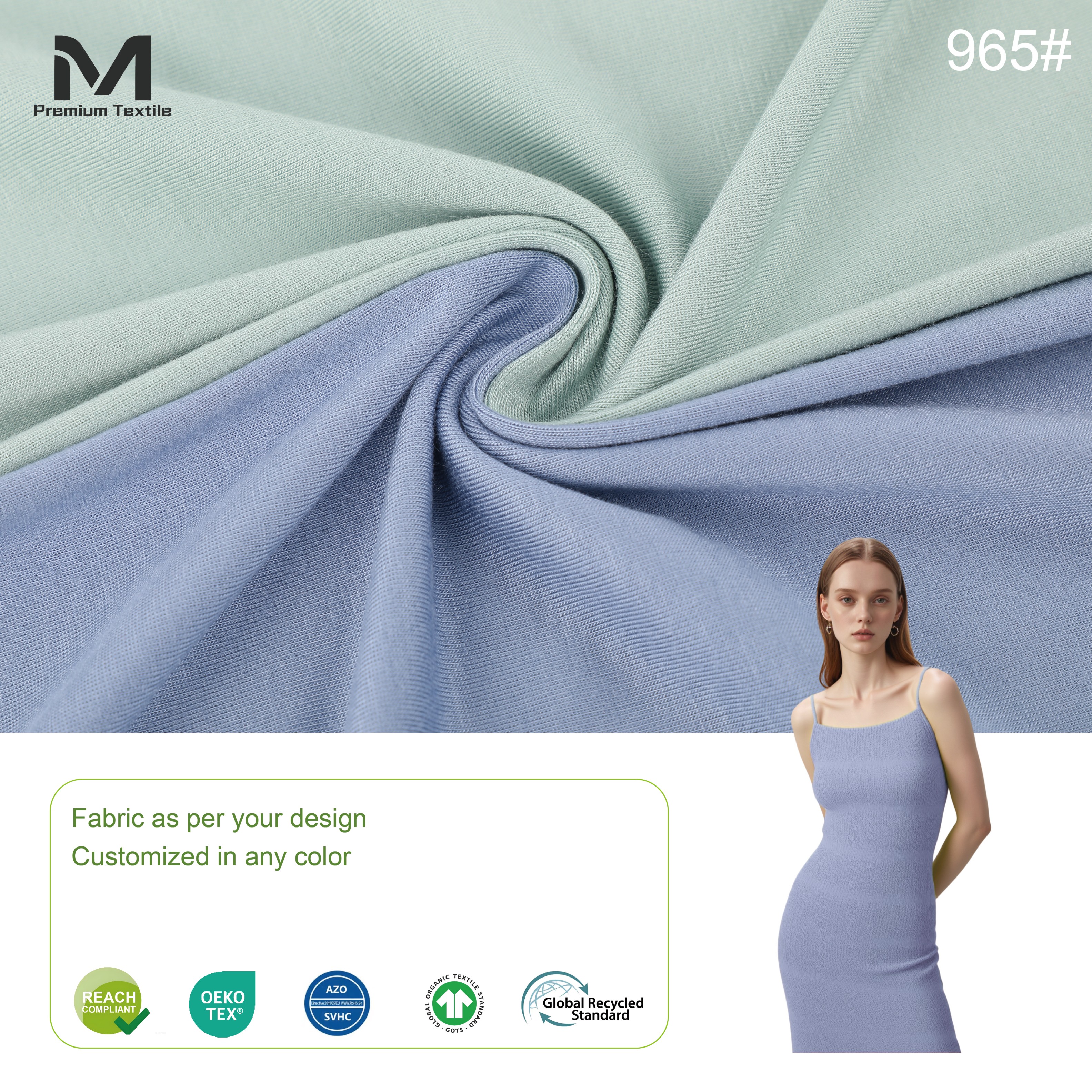 OEKO-TEX Comfortable Cotton Knit Blend Fabric For Soft Stretch Homewear And Luxurious High Quality Perfect Choice For 965#