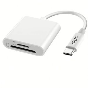2 in 1 USB 3.1 Type C SD TF <b>Card</b> Dual Slot OTG <b>Card</b> Reader Adapter Plug and Play for IOS and Android - Product Image 1