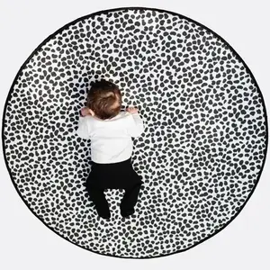 Large Foldable Washable Round Crawling Gym Play Mat