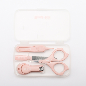 Juego de manicura 4 en 1 para el cuidado de las uñas del bebé incluye cortaúñas, tijera, pinza para la <span class=keywords><strong>nariz</strong></span>, muestra gratis, recortador de uñas infantil - Product Image 1