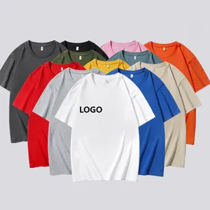 Promotional Heavy Weight Cotton Drop Shoulder Plus Size Men'S T-Shirts Camiseta De Tamano Grande Vintage Tee Shirt Oversized