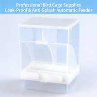 Comedero para Pájaros sin Desorden con Función de Separación de Granos, Comedero Colgante Transparente para Jaulas, Contenedor de Alimentos para Loros Pequeños y Aves de Compañía