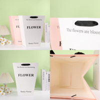Maßgefertigte Blumen-Handtaschen, Valentinstag Trendige Florale Verpackungsmaterialien Großhandel, Neu Eingetroffene Exquisite Trapezförmige Geschenktüten