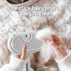 <b>Dog</b> & Cat <b>Grooming</b> Steam Brush Spray Rechargeable Portable Plastic Self-Cleaning <b>Tool</b> - Product Image 5