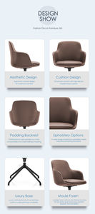 Diseño Home Office Manager Director habitación giratoria Oficina tela tapizada Conferencia ocio Oficina invitado visitante silla - Product Image 5