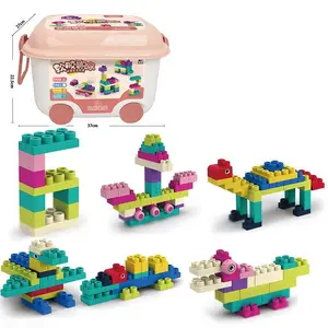 100 шт. большие мягкие резиновые конструкторский набор с коробка для хранения обучающие игрушки для детей собираемая игрушка «сделай сам»